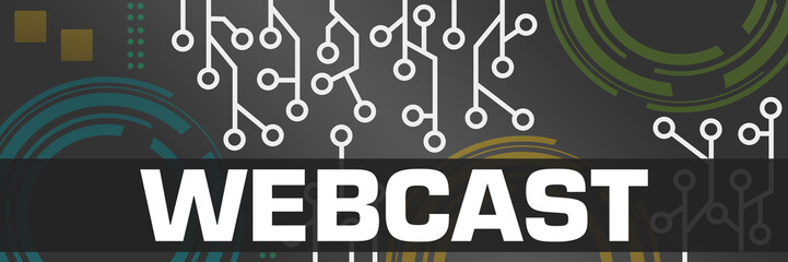 Webcast Dark Colorful Technology Background Circuit Horizontal 