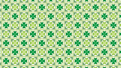 春 植物クローバー 柄 パターン 素材