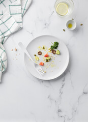 Vegetable Salad in a white plate