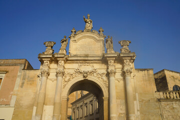 Fototapeta na wymiar Lecce: Porta Rudiae, ancient arch