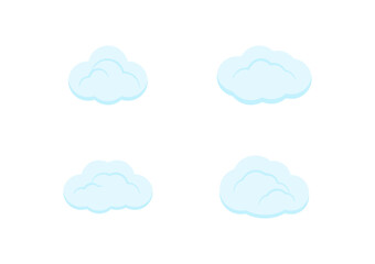 blue cloud movement vector isolated on white background ep188