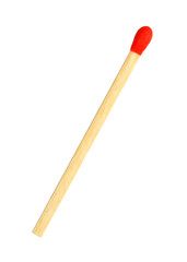 Matchstick against white background, close up