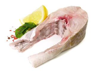 Kabeljau Steak roh - Freigestellt