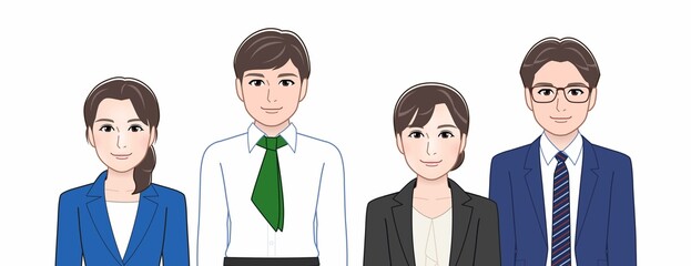 四人の働く男女
