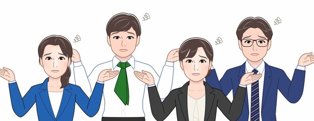 四人の働く男女