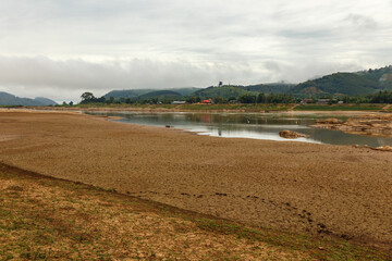 Mekong River. Border between Laos and Thailand. View of the river from Laos. Vientiane Province
