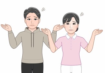 二人の年配の男女