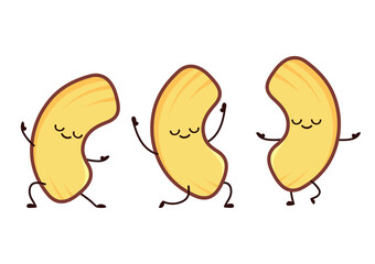 Cute Macaroni cartoon. Macaroni noodle. Macaroni character design.