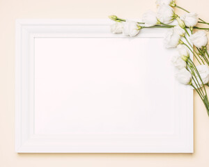 frame for text with bunch of flowers