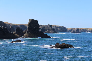 Belle Ile en Mer, la pointe des Poulains, Bretagne, France