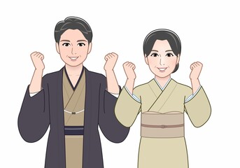 Obraz premium 二人の男女
