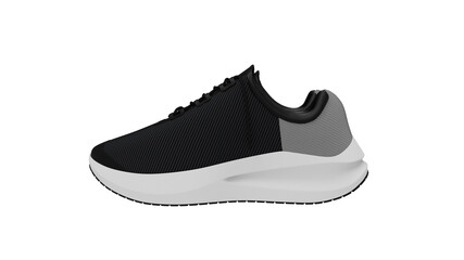 sneakers side view without shadow 3d render