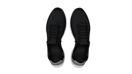 sneakers top view without shadow 3d render
