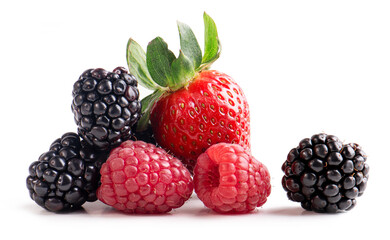 raspberries strawberry and blackberries