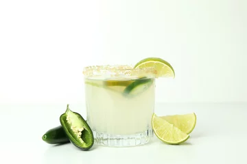 Keuken spatwand met foto Concept of drink with jalapeno cocktail, close up © Atlas