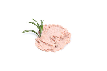 Pate isolated on white background, close up