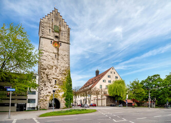 Fototapeta na wymiar Untertor medieval tower in Ravensburg, Germany