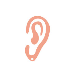 ears icon on a white background, vector illustration