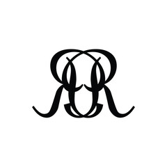 Initial RR modern minimalist logo design