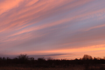 Obraz na płótnie Canvas Morning sunrise and clouds.