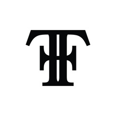 Initial TF modern minimalist logo design