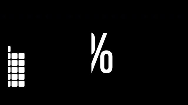 58 percent infographic diagram, fifty-eight percentage square rectangle 4K animation. Flat design chart icon for finance and statistics.