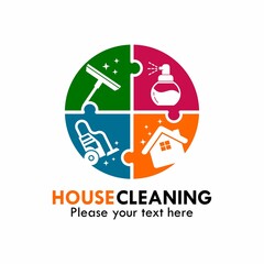 House cleaning logo template illustration