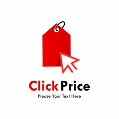 Click price logo template illustration