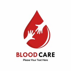 Blood care logo template illustration