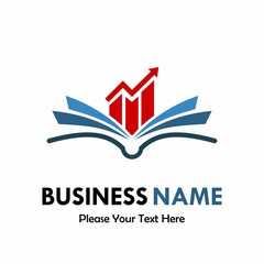 Book stats logo template illustration