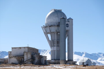 Almaty, Kazakhstan - 10.30.2020 : Tien Shan Astronomical Observatory. The building of the space and...