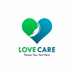 Love care logo template illustration