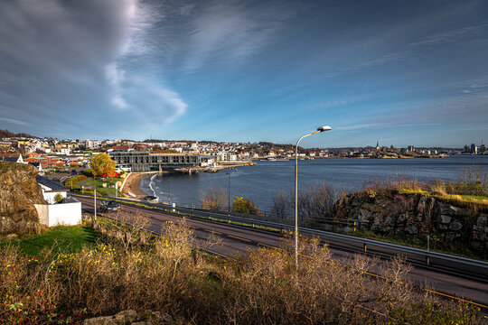  View of the city of Larvik in Norway.