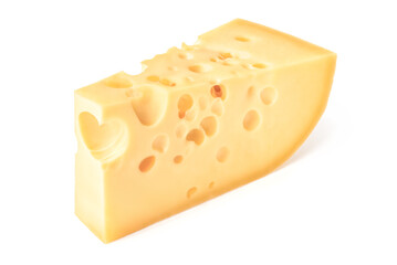 Triangular piece of cheese