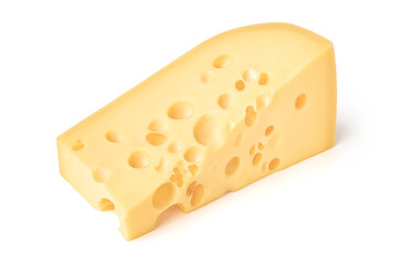 Triangular piece of cheese