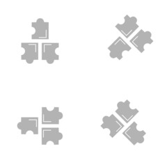 image of puzzles, assembling puzzle, vector illustration