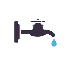 water tap icon, vector illustration