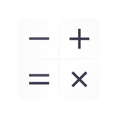 Obraz premium calculator icon, add subtract, divide multiply, vector illustration