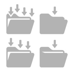 Obraz premium Folder, archive icon, on a white background, vector illustration