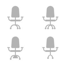 office chair icon on a white background, vector illustration