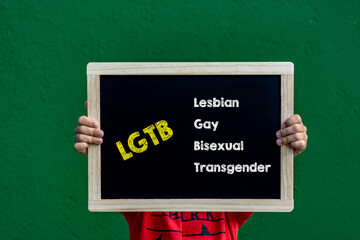 LGBT concept on blackboard