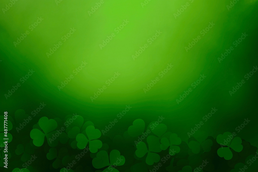 Wall mural st. patrick's day abstract green background for design colorful abstract background