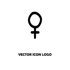 Gender symbol. Female and male icon. Woman sign. Vector EPS 10. Isolated on white background

