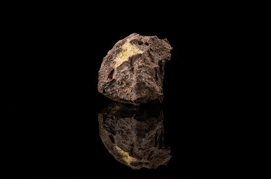 beautiful olivine formation. on black background. Magnesium-rich olivine stands out as the main component of the Earth's upper mantle