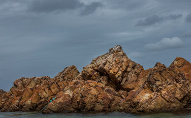 Fototapeta na wymiar Textured rock wall at The Point