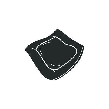 recommend clip art: Ravioli Icon Silhouette Illustration. Pasta Italian Fresh Vector Graphic Pictogram Symbol Clip Art. Doodle Sketch Black Sign.
