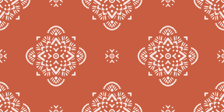 Abstract Oriental Pattern in Boho Style - endless Geometric Background.