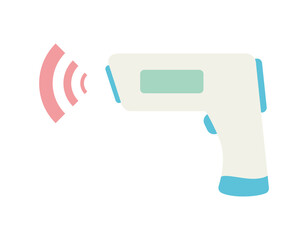 体温計　非接触体温計　  ベクターイラスト