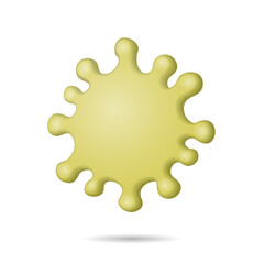 3Dcoronavirus virus COVID-19 disease. Flat isolated home self analysis diagnostic. Coronavirus home quarantine vector illustration