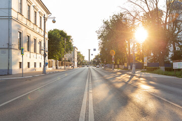 Tver, Russia, July 2021: Sovetskaya street in Tver